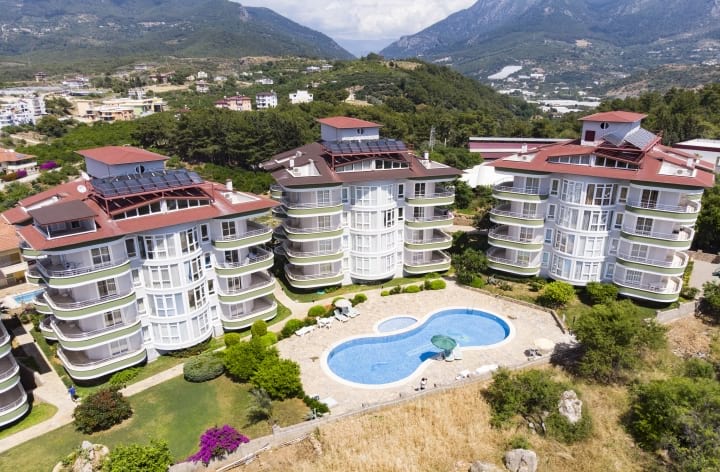 Image of Orient Hill garden and mountain view