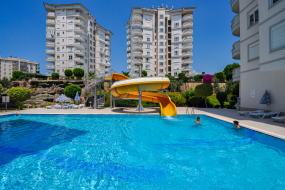 Image of Waterfall sea and castle penthouse
