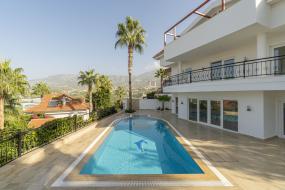 Image of Palm sea and mountain view villa