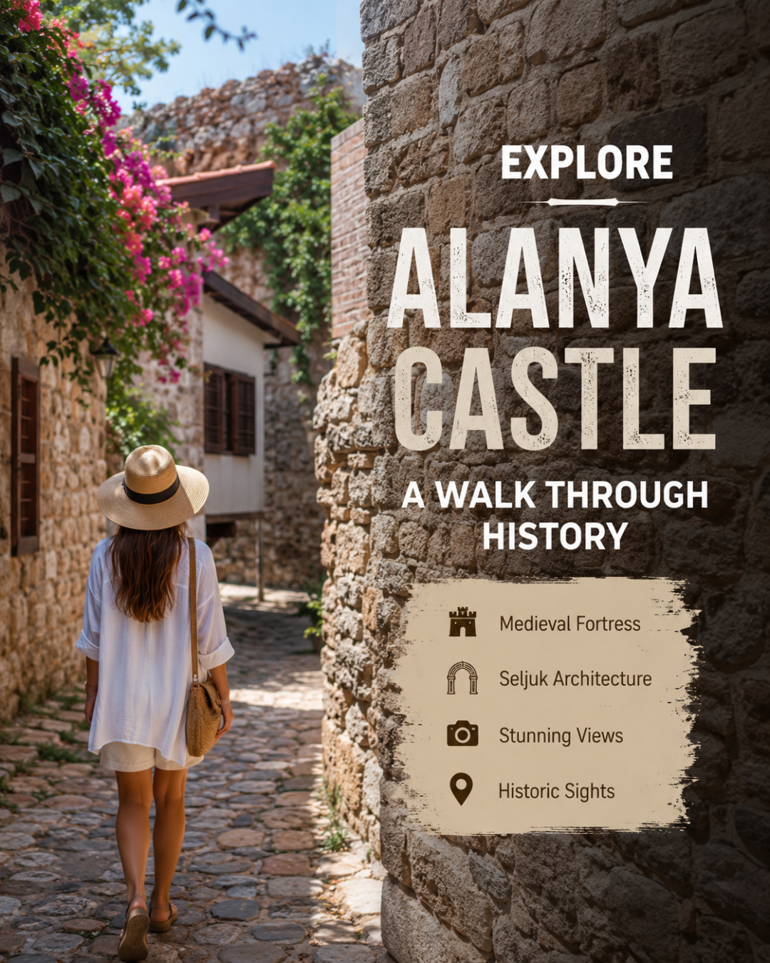 Esplora la fortezza medievale del Castello di Alanya, l'architettura selgiuchide e viste mozzafiato.