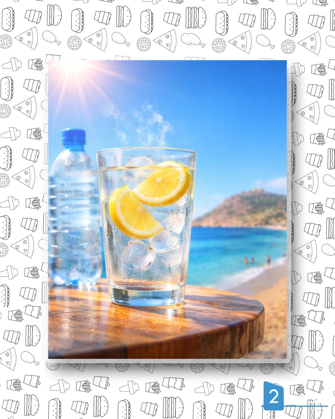 Een verfrissend drankje met uitzicht op het zonnige strand in Alanya, Turkije, perfect voor een ontspannen vakantie.