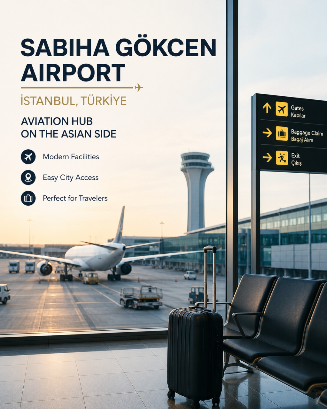 Alanyas indgangsport: Sabiha Gökçen Lufthavn tilbyder moderne faciliteter for rejsende.