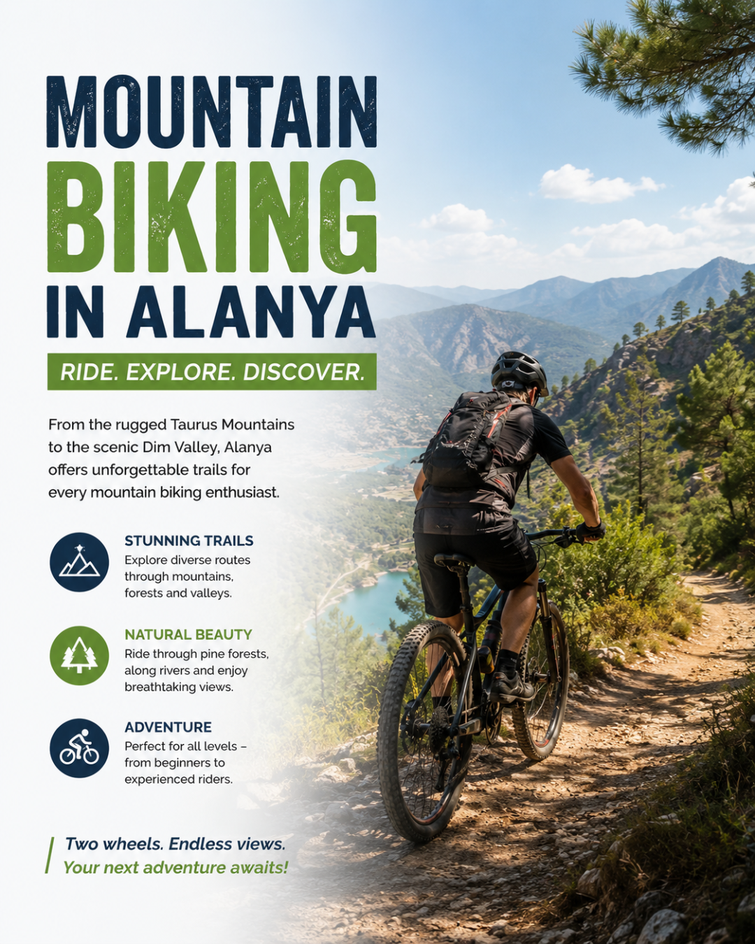 Mountain biking in Alanya offre sentieri mozzafiato e viste spettacolari sui Monti Tauri.