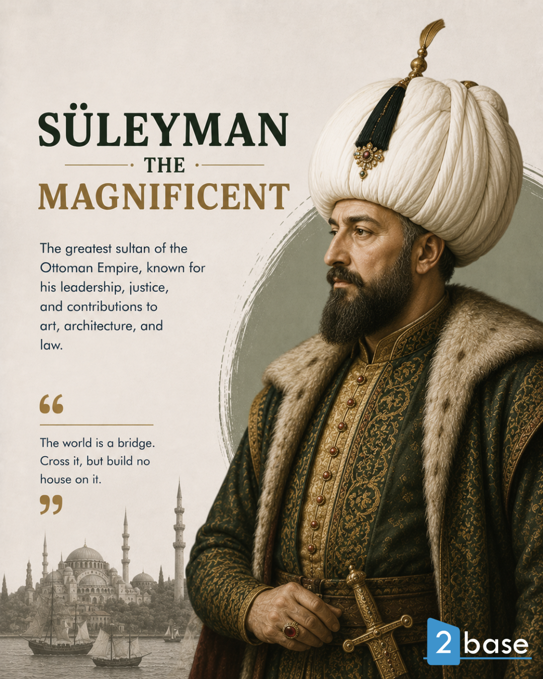 En bild som representerar Suleiman den magnifiques arv och Alanyas rika kulturarv, perfekt för ett semesterhem.