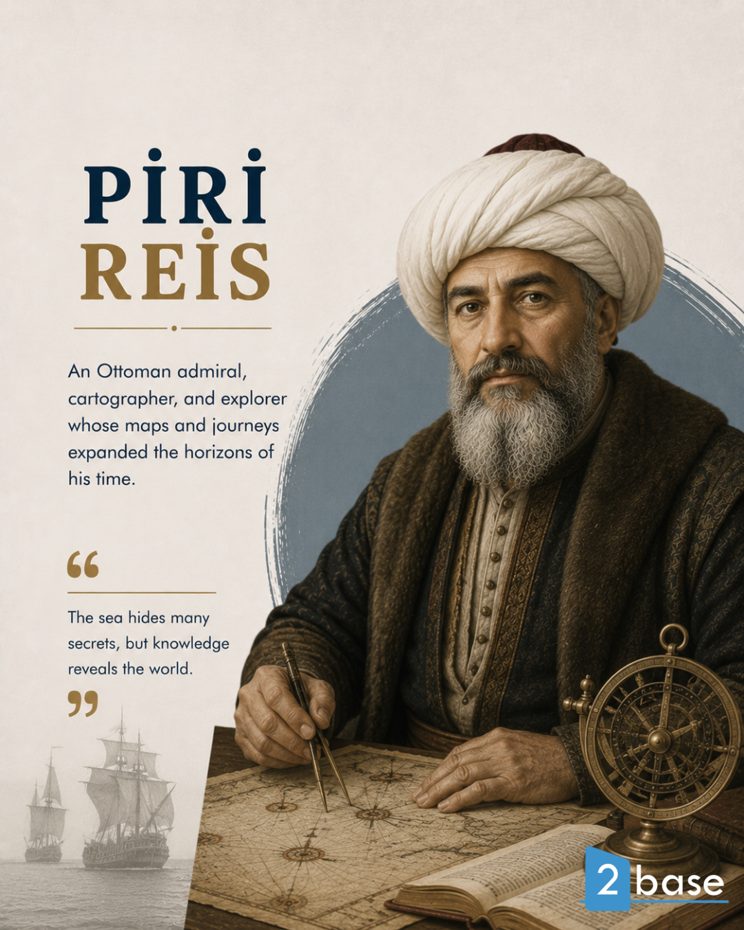 Piri Reis, osmanischer Entdecker, kartiert die reiche Geschichte von Alanya für Urlauber.