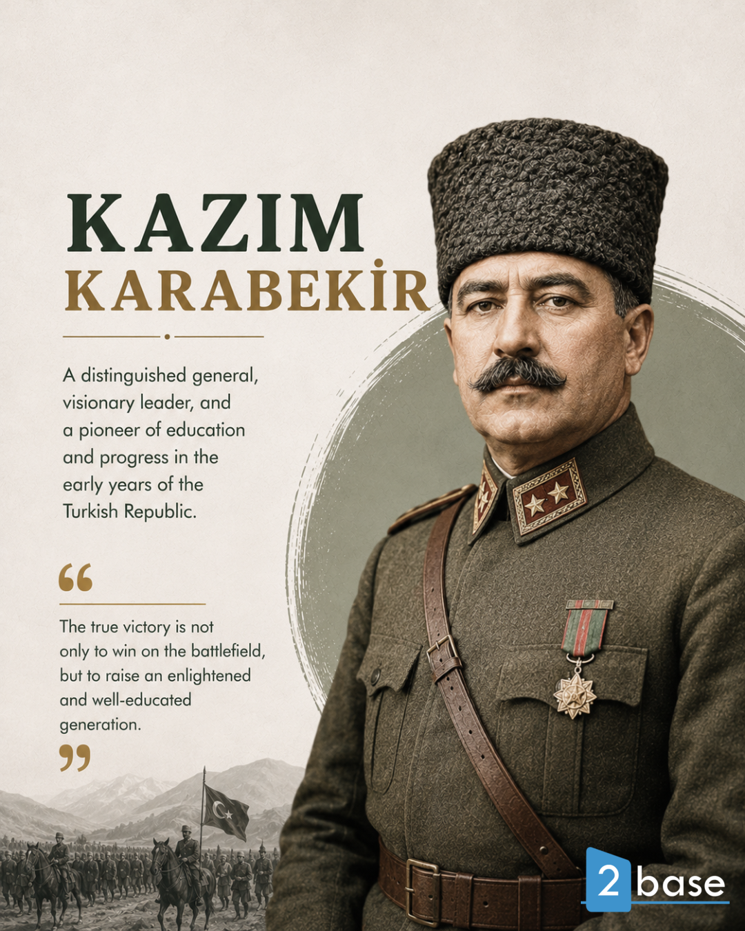 Alanyan historiallinen henki: Kenraali Kazım Karabekirin muotokuva inspiroi ylpeyttä.