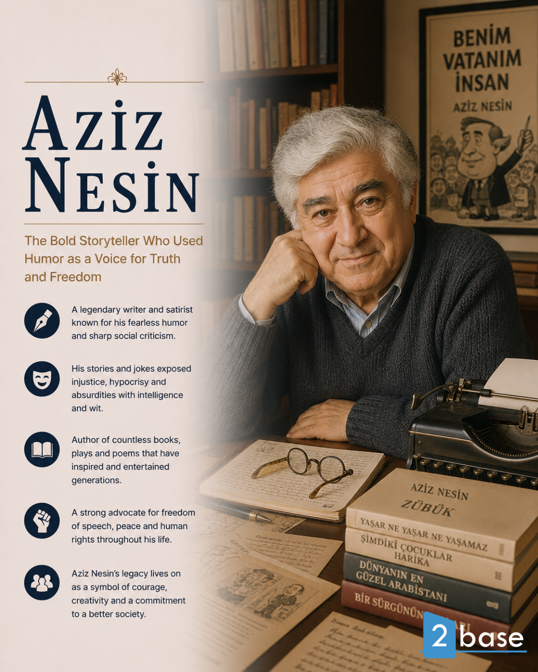 Alanyas literarisches Erbe: Aziz Nesins Vermächtnis aus Humor und Wahrheit.