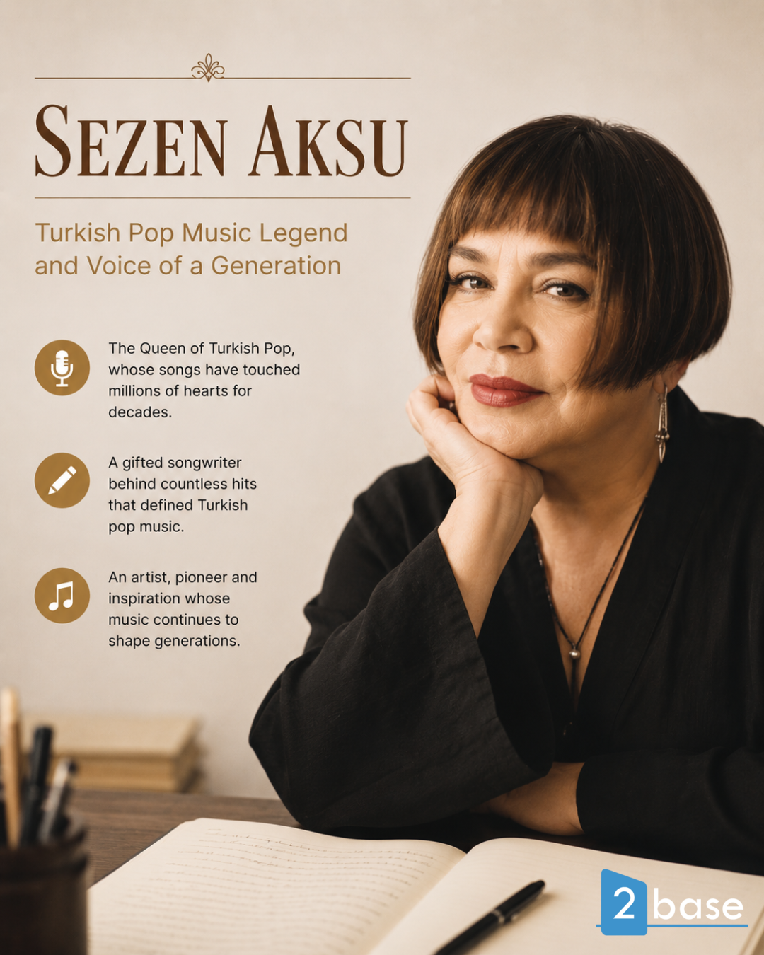 Sezen Aksu, tyrkneska popptákn, hvetur tónlist fyrir Alanya frí.