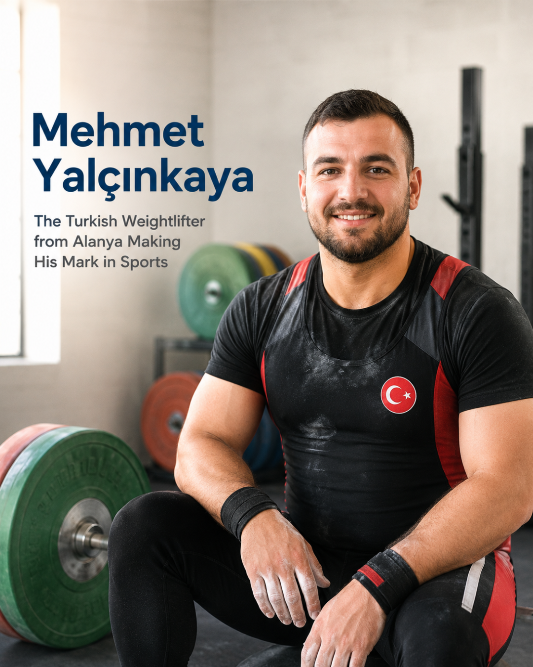 O levantador de pesos de Alanya, Mehmet Yalçınkaya, personifica o espírito atlético e o orgulho turco.
