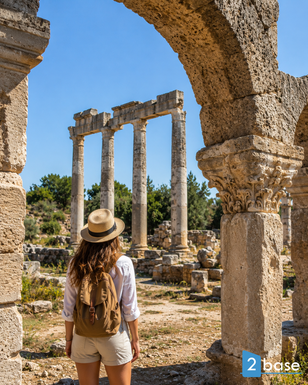 Explorez d'anciennes ruines près d'Alanya, parfaites pour une escapade historique de maison de vacances.